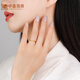 Zhongxin Jewelry Ancient Gold Mobius Ring Women's Pure Gold 999 Semi-Solid Ring Ring for Girlfriend Goddess Day Gift 1.79 Grams (15 Circle Size)