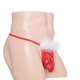 ROSELEX confidential delivery men's sexy thong plush temptation butt lift intercourse without taking off sexy snowflake red one size