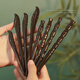 He Jiagong black horn hairpin new Chinese style hairpin for women ancient style high-end handmade daily hairpin simple 12CM leaves