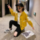 Xiong Diming Girls Autumn Jacket 2020 New Style Western Style 5-Year-Old Girl Korean Version 6 Work Jacket 7 Medium and Big Children 8 Spring and Autumn Windbreaker Purple 160