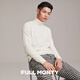 FULL MONTY高领套头平纹基础款毛衣男士轻商务休闲修身针织衫 本白色8659 M