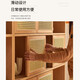 Green hair solid wood bookcase combination rattan sliding door bookcase bookcase study furniture display cabinet beech wood color 5 sliding doors 2x5 (674*320*1858mm)