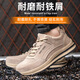 
Koyue Lai Protective Shoes Men's Laptop Summer Anti-Smash Anti-Puncture Anti-Puncture Wear-resistant Rubber Outsole Breathable Safety 687 Gray 40