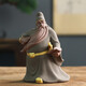 Yuxuan Zisha Tea Pet Ornaments Loyalty Guan Gong Creative Hand Carving Can Grow Tea Play Tea Tray Tea Ceremony Crafts Guan Gong - Reading the Spring and Autumn Period