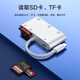 Biyaz Lightning to 3 USB OTG adapter TF card SD card six-in-one converter Applicable to Apple lightning port mobile phone external USB keyboard and mouse P17
