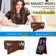 Zanling Suitable for Honor card case soft edge anti-fall plain leather mobile phone case thin mobile phone case protective case men's business back upper and lower flip multifunction card bag card clip coin wallet card HONOR Honor magic5pro card case mobile phone case