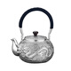 Silberwaren-Silber-Tee-Set 999-Fuß-Silber handgefertigte Teekanne Silber Tee Tasse gekochtes Tee Anti-Scenen-Kessel Silber Geschenk für Älteste 2 Töpfe 7 Tassen etwa 1048 Gramm [Dragon und Phoenix Förderer]
