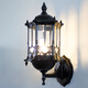 Outdoor wall lamp waterproof European retro balcony garden lamp American aisle staircase outdoor pastoral LED wall lamp black craft wall lamp
