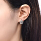 Yuan Shengfu's new PT950 fashion boutique star platinum ear hooks, fashionable and versatile platinum earrings, ear pins 1.57g