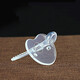 Yoshida Hisamori transparent pacifier round head flat head baby silicone bite-resistant baby super soft sleeping type sucking stick 1 pack night use - thumb type transparent style