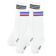 Paw Paw Team Li Dagong children's stockings over the knee cotton pile thin student girls mid-stocking socks summer boys high-top football socks SM3663 (2 pairs of white black stripes + blue and red stripes) 16-18 (recommended for 4-6 years old)