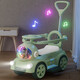Helinte four-wheel seating children's electric car baby car child toy adult can push car charging child car gift fresh green [remote control + large battery pedal throttle push rod guardrail + Bluetooth music