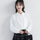 Sheng Saixi 2023 velvet thickened spring, autumn and winter Korean style women's bottoming business attire long-sleeved shirt female student uniform shirt white velvet L recommendation 105Jin Jin equals 0.5kg -115Jin Jin equals 0.5kg