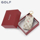 Golf (GOLF) key bag for women multifunctional key bag small mini keychain card bag key bag two-in-one beige with cherry powder