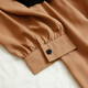 Shanidoluo large size women's clothing fat sister spring and autumn style slimming medium length fake two-piece fat mm belly-covering chiffon dress 16788 khaki 5XL recommended 180-200 Jin [Jin equals 0.5 kg] to wear