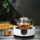 美斯尼 玻璃茶壶泡茶壶加厚带过滤内胆茶具套装泡茶器办公家用玻璃茶壶 圆珠壶 690ml