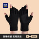 Heilan House Woolen Gloves Men's Warm Autumn and Winter Knitted Gloves with Fingerless Cycling Touch Screen Windproof and Coldproof Cycling Gloves Ink Black