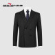 Qipai Men's Fashion Striped Dress Business Casual Men's Banquet Suit 119C73070 Black B50