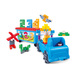 Hape polym building blocks, flexible large particles, safe and chewable truck trailer blocks, men, women and children's toys, fun digital storage truck cover 1.5-5Y