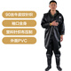 Hongshiyu PVC full-body waders for fishing and fishing, thickened wading pants, waterproof one-piece fishing pants, yellow knitted gloves, whole body 42
