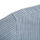 Dances with Wolves, comfortable pure cotton, autumn and winter fashionable striped versatile casual men's long-sleeved shirt 009 blue gray 170
