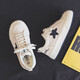 Yezhi women's shoes spring and summer white shoes ins trendy Korean version 2024 new canvas shoes women's versatile student running casual shoes H983 star canvas shoes [bee size 36]