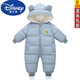 Disney (Disney) baby down cotton crawler suit winter male and female baby onesie down jacket crawler suit newborn sweater outing suit lake blue deer style plus velvet and thickening 80 yards 5-10 months
