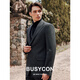 BUSYCON autumn gray wool suit men's suit high-end British style groom wedding dress slim casual suit formal suit dark gray (three-piece suit top + vest + pants) 54 reference weight 165-175Jin Jin is equal to 0.5 kg