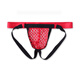 Confidential delivery Men's double-butt underwear sexy thong mesh hollow transparent gay underwear fully exposed buttocks lifting GAY fashion sexy underwear color XXL
