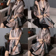 BuyYii summer air-conditioned room office cloak thickened large shawl long warm versatile autumn and winter shawl scarf for women, geometric gray pink