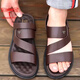 Red Dragonfly; RED DRAGONFLY same Dragonfly brand beach shoes for men's summer 2024 new sandals for wear dual-purpose driver leather sandals brown. It is smaller in size and recommended to choose one size larger in size 39