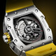 
BONEST GATTI German watch men's automatic mechanical watch hollow waterproof luminous wine barrel men's watch Valentine's Day birthday gift BG9903-A4 Venom Green