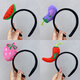 Mixin Cute Fruit Hairpin Vegetable Hairband Funny Headband Super Cute Sweet Photo Live Broadcast Eye-catching Headband Washing Face and Hair Cave Radish