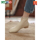 Botas cortas de cartelo para mujeres 2024 Nuevas botas solemnes de cuero suave Botas de tobillo francés blanco elástico delgado TOE CUADRO TEEL BOTAS DE NUDER DESCUBTILLA DESCUPTA [Versión de actualización] 40