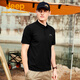 Jeep Schnell trocknend Polo-Shirt Herren upf40+ Sonnenschutz kurzärmelig T-Shirt Herren Outdoor Revers Schnelltrocknungskleidung 9905 Marke Black M.
