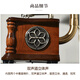 欧蒂诺 迷你留声机造型蓝牙音箱音响双喇叭重低音炮插卡便携式小型播放器不可放唱片插电款 101胡桃色