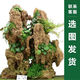 Shiguang Station absorbent stone natural stone bonsai fish tank courtyard large fish pond landscaping absorbent stone original stone water stone bonsai 10-14cm absorbent stone does not include basin