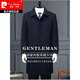 Pierre cardin high-end autumn and winter middle-aged and elderly long cashmere coat for men's middle-aged father's wool wool coat men's windbreaker navy/long/detachable down liner 180/XL [recommended 135-150Jin [Jin equals 0.5 kg]]