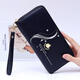 Shuguoer (SHU GUO ER) new wallet women's long simple and fashionable zipper bag can hold mobile phone clutch bag mother bag large capacity wallet lotus color willow flower wallet