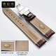 König des Himmels Uhrengurt ersetzt echtes Leder GS3886 5876 5885 3887 Herren- und Frauengurte Pin Schnalle Butterfly Schnalle Gold Automatic Butterfly Schnalle-schwarze schwarze Linie Schnittstellenbreite = 18mm