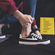 
Huili men's shoes thin canvas shoes men's spring new trendy versatile casual sneakers low top breathable student shoes black 40