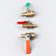 Large truck car dripping brake sprinkler accessories sprinkler switch ball valve faucet pure copper drain valve 4 points copper core angle valve