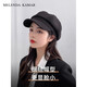 MELENDA KAMAR beret women's autumn and winter Korean painter's hat warm duck bill octagonal hat birthday gift for girl girlfriend black