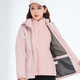 Version coréenne Brelrmon de la veste à vent pour les femmes et les hommes, extérieur à l'époque froide trois-en-un chaude et amovible de ski veste veste HS12805 Pink-women S