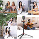 Ulanzi YouBasket MT-44 Selfie Stick Tripod Mini Tragbare Erweiterungsstange mit Mobiltelefon-Clip-Live-Video-Aufnahmen Vlogzv-E10 Micro Single Camera Gimbal [mit Mobiltelefonclip] Black 1.49-Meter-Klammer