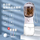 Dog outing water cup, pet two-in-one water and food cup, cat and dog tumbler, portable pet drinking water bottle set, water and food in one white 300ml+100g