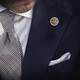 Kaflink stainless steel Changle Weiyang brooch high-end lapel pin button collar button collar corner button men's suit clothing accessories hollow badge gold hollow 1 piece