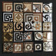Sanqihu Microcristallin Stone Wave Guide Tiles 800 Fleur Tiles de fleur 150 Asle Asle Gold-plaqué Ligne d'onde et de salle à manger Cercle Edge 15838K