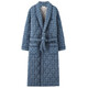 Yamulan Winter Baumwollbademäße Bademantel Bademantel Bademantel warme Pyjamas reine Baumwollklemme lange große Größe des Baumwollstils 1047-100% reines Baumwoll in und außerhalb 175 (XL)