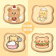 Mojia (mojia) forme spéciale toast ours souris tampon petite protection du poignet mignon girl girl ins style ordinateur bureau bosses yx-1396 [bonjour ours] pas de spécifications